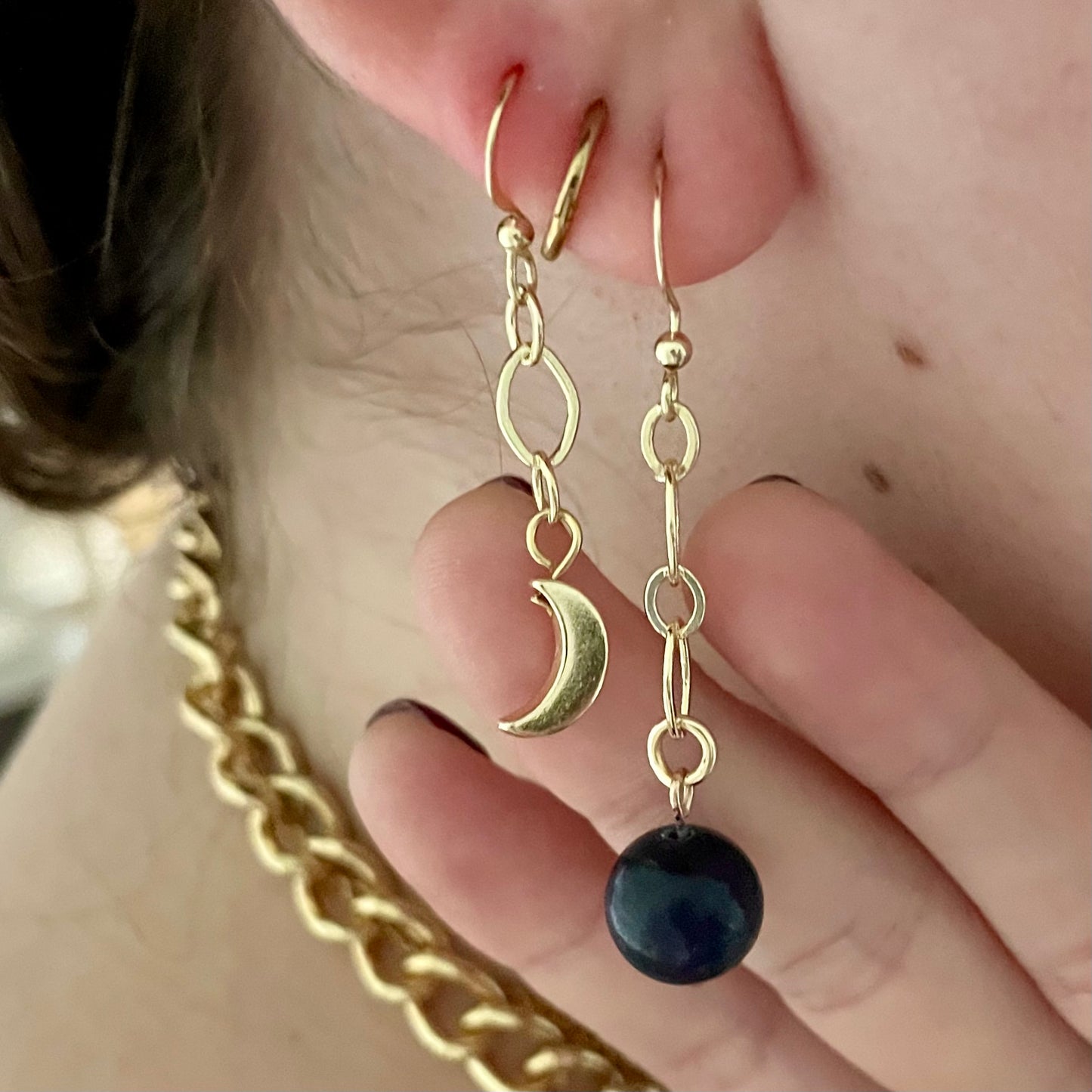 Moon Phase Dangles Set