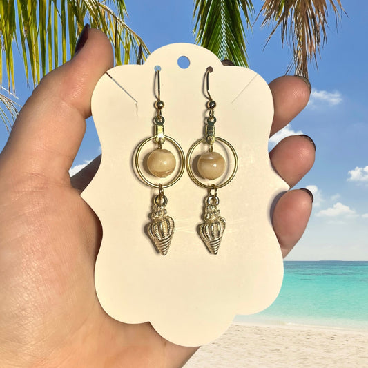 Mother of Pearl Sea Shell Dangles